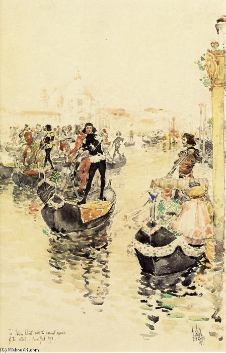 Wikioo.org – La Enciclopedia de las Bellas Artes - Pintura, Obras de arte de Frederick Childe Hassam - Un Regatta veneciana