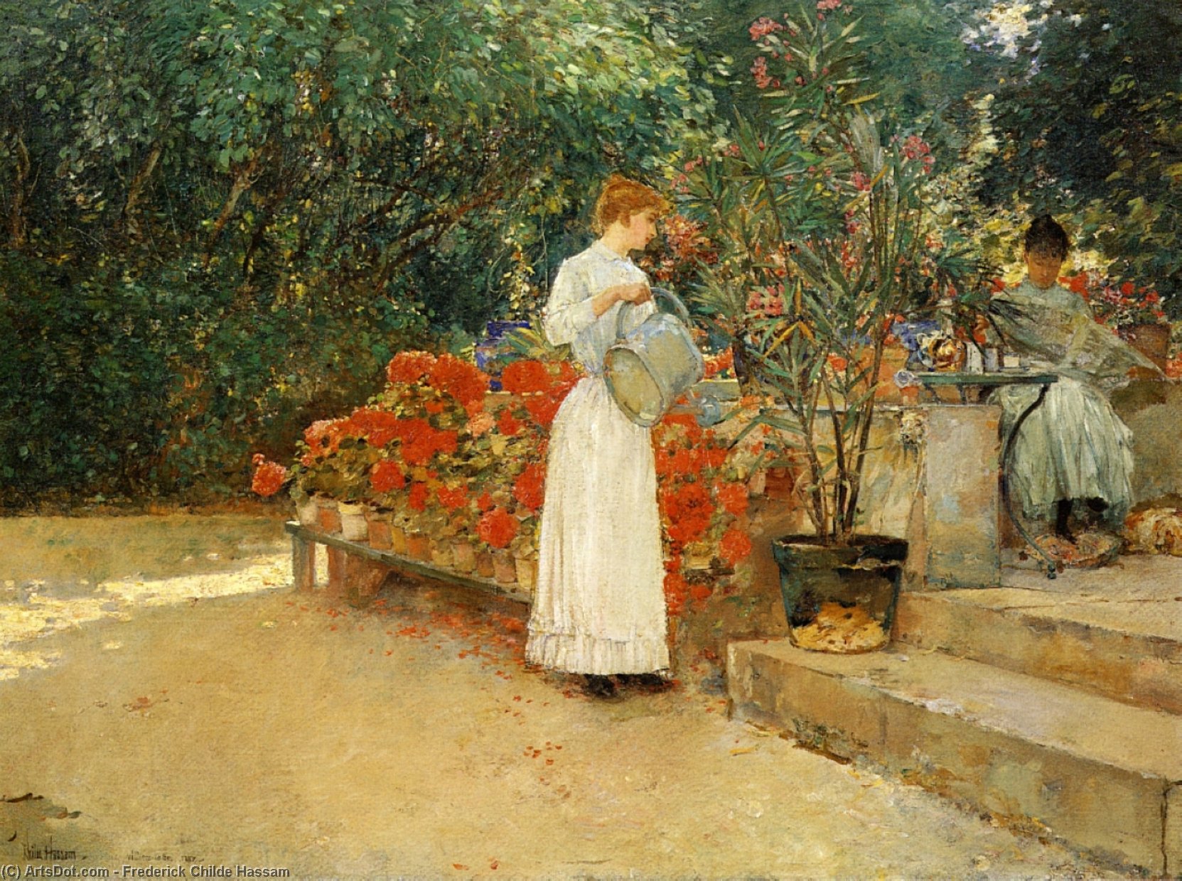 Wikioo.org - The Encyclopedia of Fine Arts - Painting, Artwork by Frederick Childe Hassam - After Breakfast