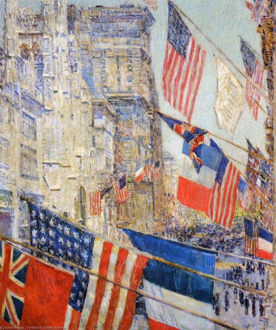 WikiOO.org - Енциклопедія образотворчого мистецтва - Живопис, Картини
 Frederick Childe Hassam - Allies Day, May, 1917
