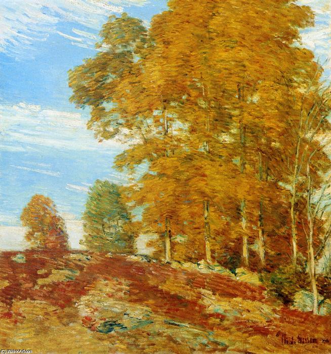 WikiOO.org - Εγκυκλοπαίδεια Καλών Τεχνών - Ζωγραφική, έργα τέχνης Frederick Childe Hassam - Autumn Hilltop, New England
