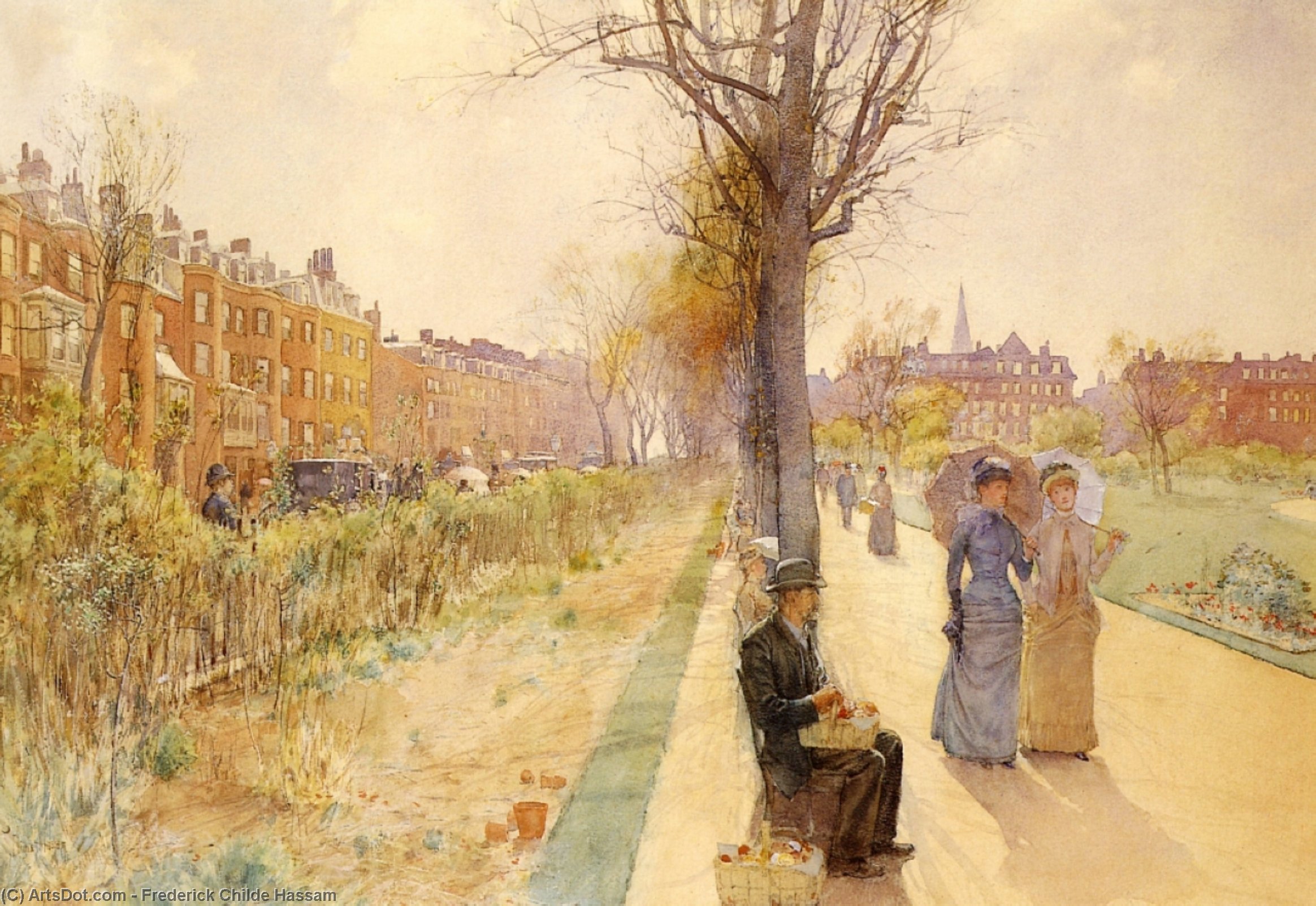 Wikioo.org - The Encyclopedia of Fine Arts - Painting, Artwork by Frederick Childe Hassam - Boston Common