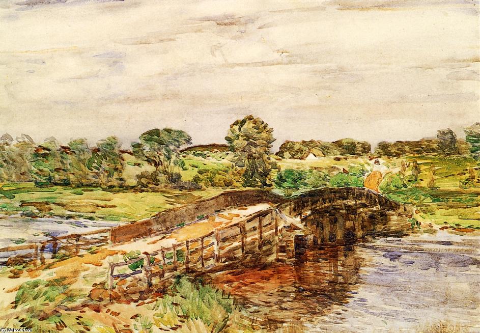 Wikioo.org - The Encyclopedia of Fine Arts - Painting, Artwork by Frederick Childe Hassam - Bridge at Old Lyme 1