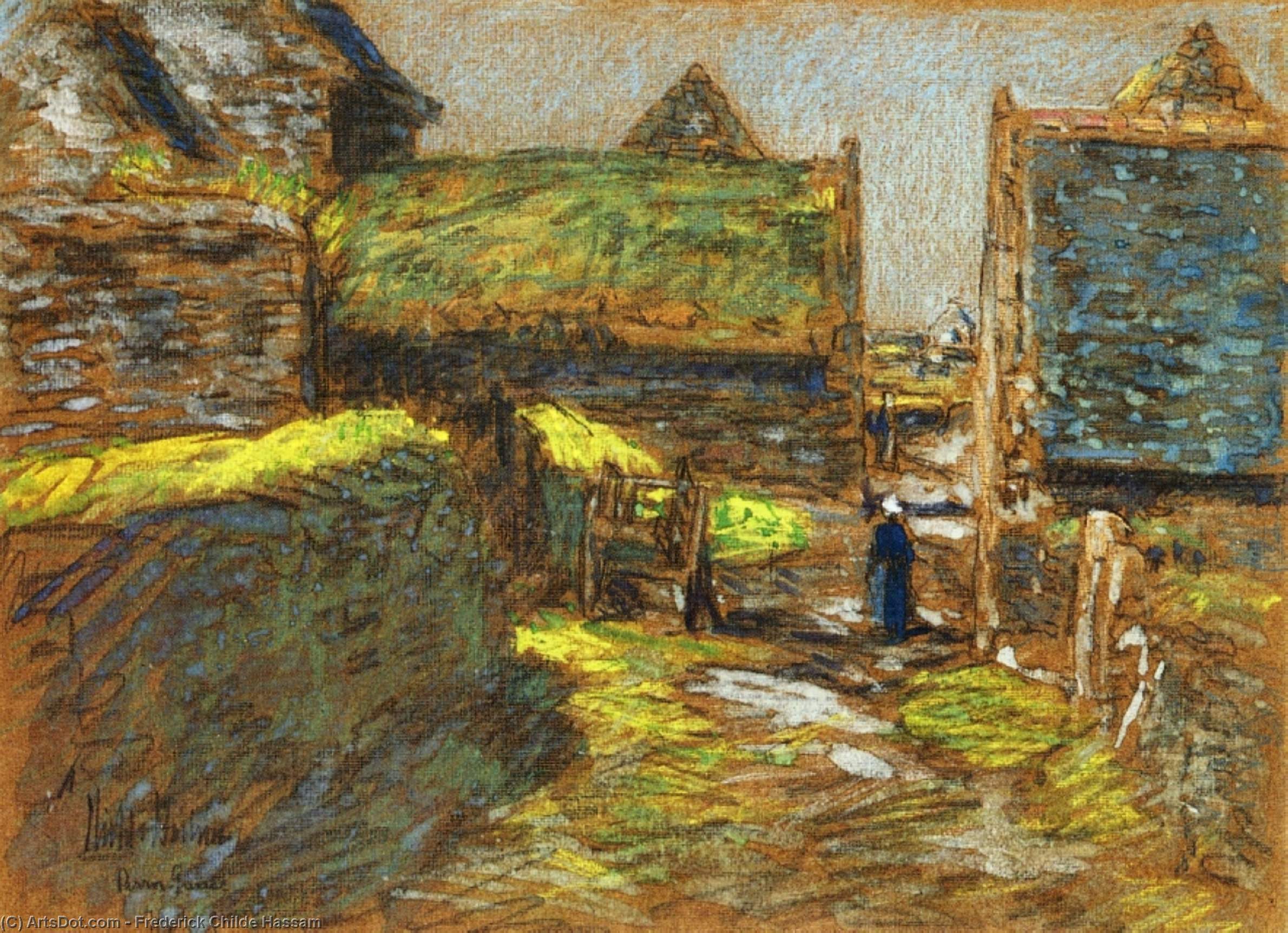 Wikioo.org - The Encyclopedia of Fine Arts - Painting, Artwork by Frederick Childe Hassam - Brittany Barns