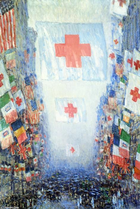 Wikioo.org - The Encyclopedia of Fine Arts - Painting, Artwork by Frederick Childe Hassam - Celebration Day