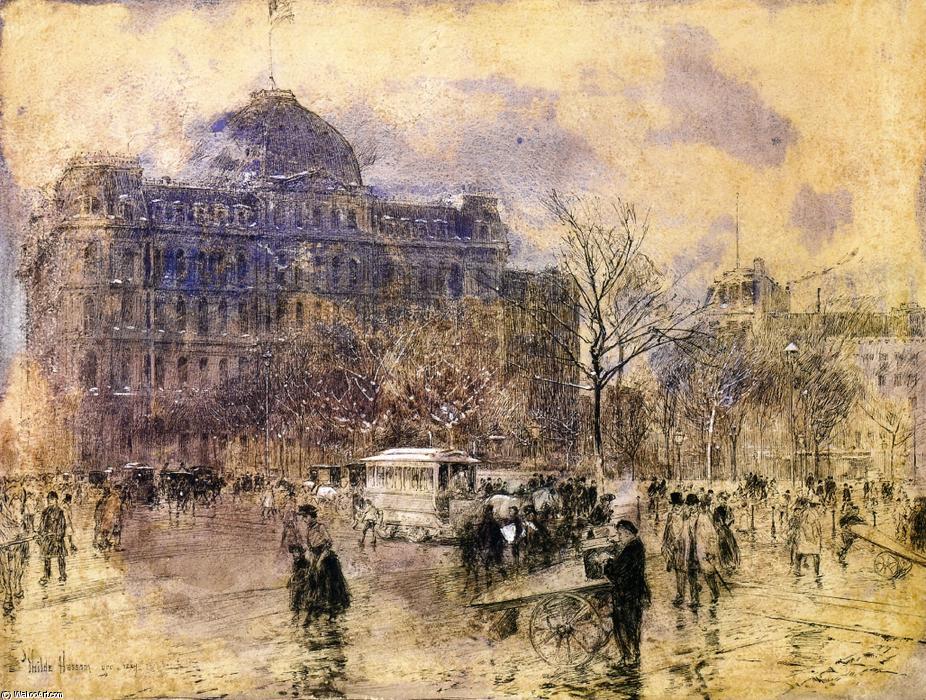Wikioo.org - The Encyclopedia of Fine Arts - Painting, Artwork by Frederick Childe Hassam - Cityscape