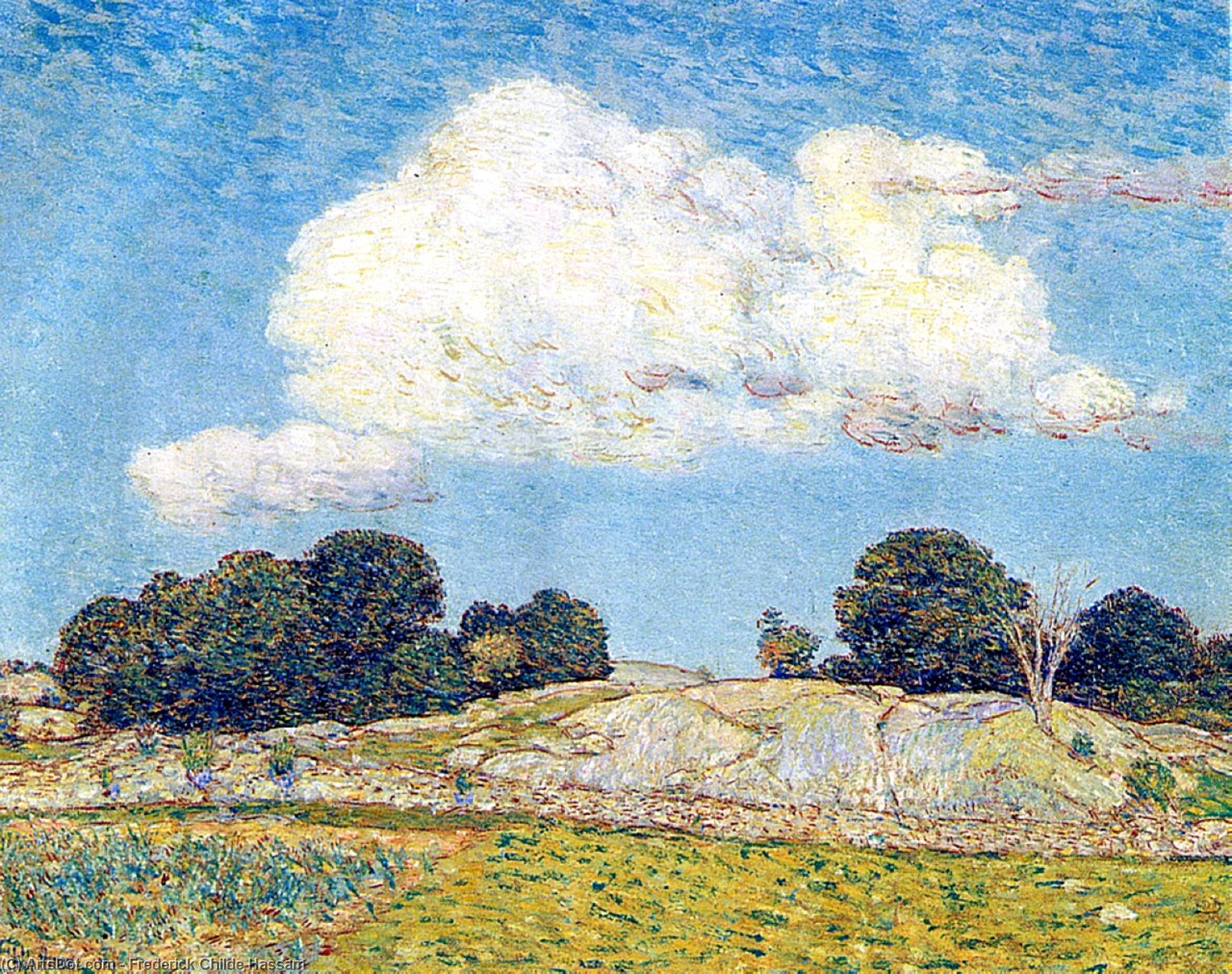 Wikioo.org - The Encyclopedia of Fine Arts - Painting, Artwork by Frederick Childe Hassam - Dragon Cloud, Old Lyme