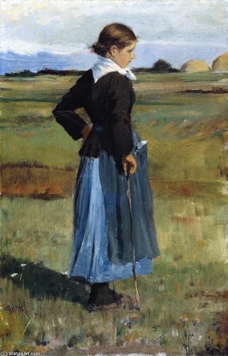 WikiOO.org - Encyclopedia of Fine Arts - Malba, Artwork Frederick Childe Hassam - French Peasant Girl