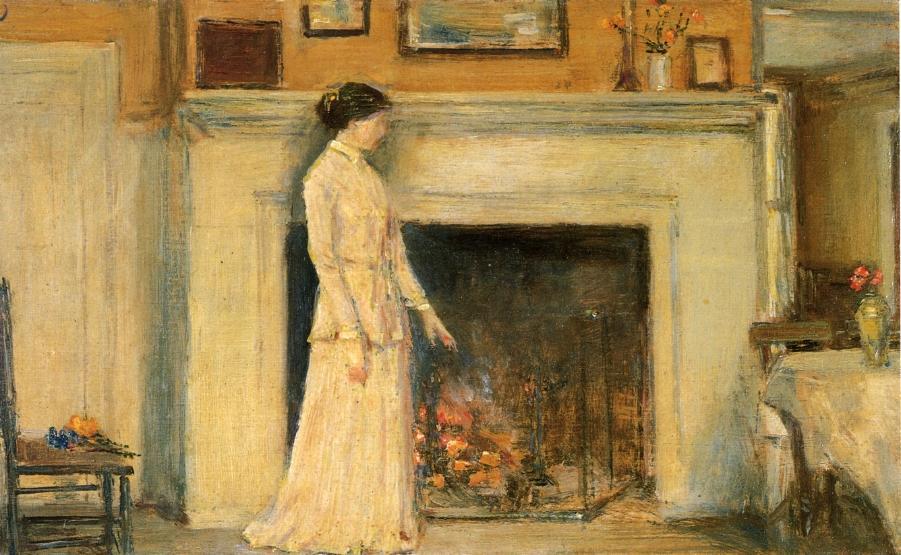 WikiOO.org - Encyclopedia of Fine Arts - Målning, konstverk Frederick Childe Hassam - Girl Standing