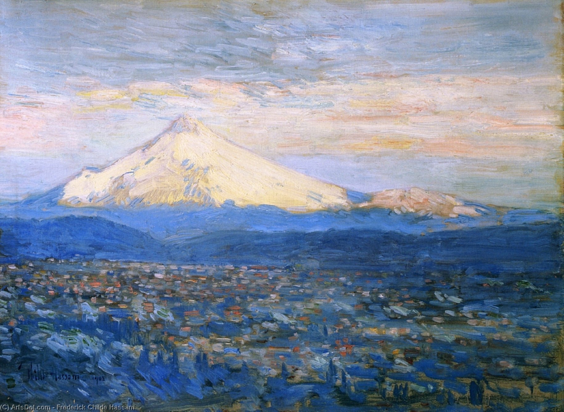 Wikioo.org - The Encyclopedia of Fine Arts - Painting, Artwork by Frederick Childe Hassam - Mount Hood