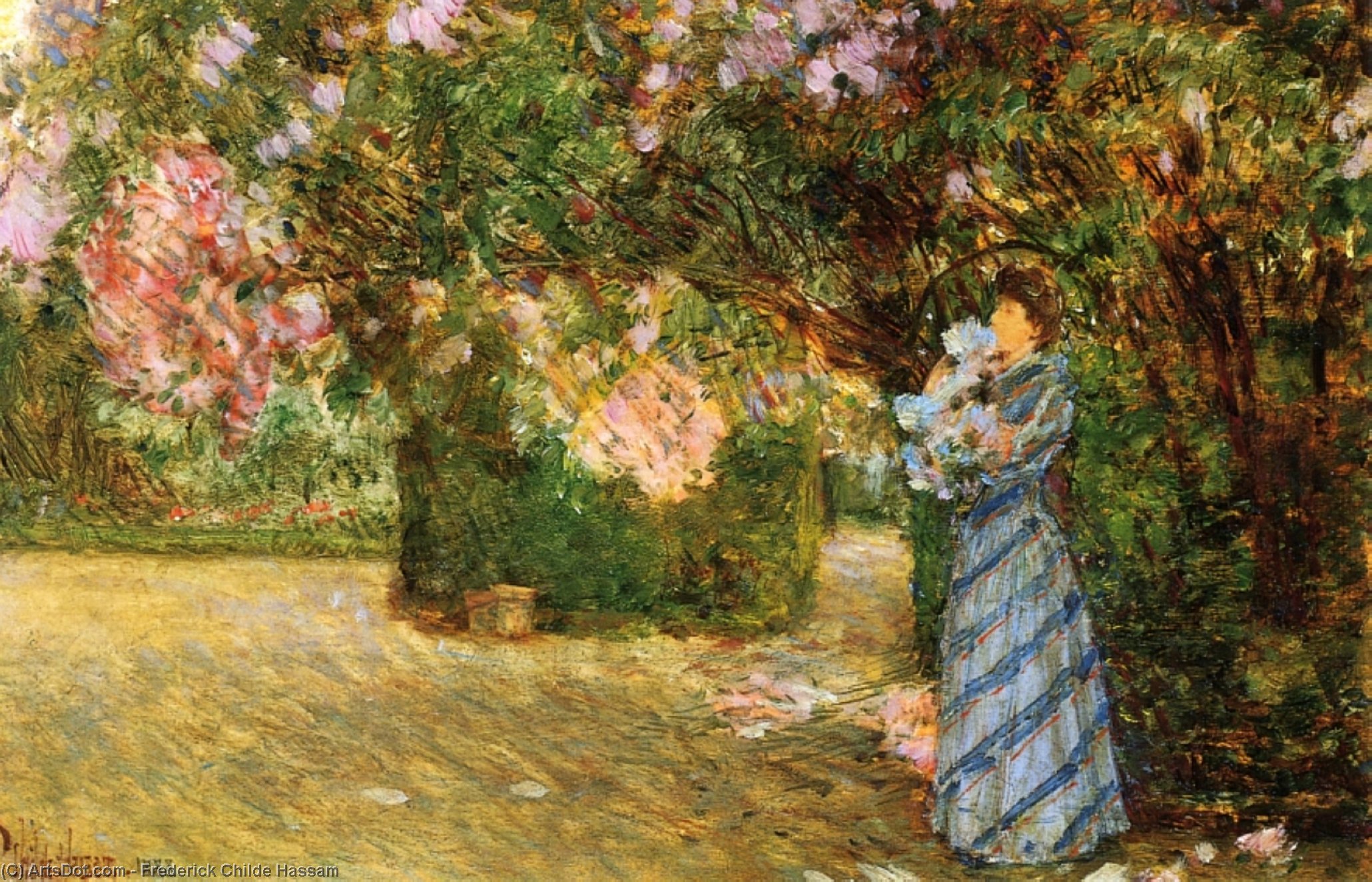 Wikioo.org - The Encyclopedia of Fine Arts - Painting, Artwork by Frederick Childe Hassam - Mrs. Hassam at Villiers-le-Bel