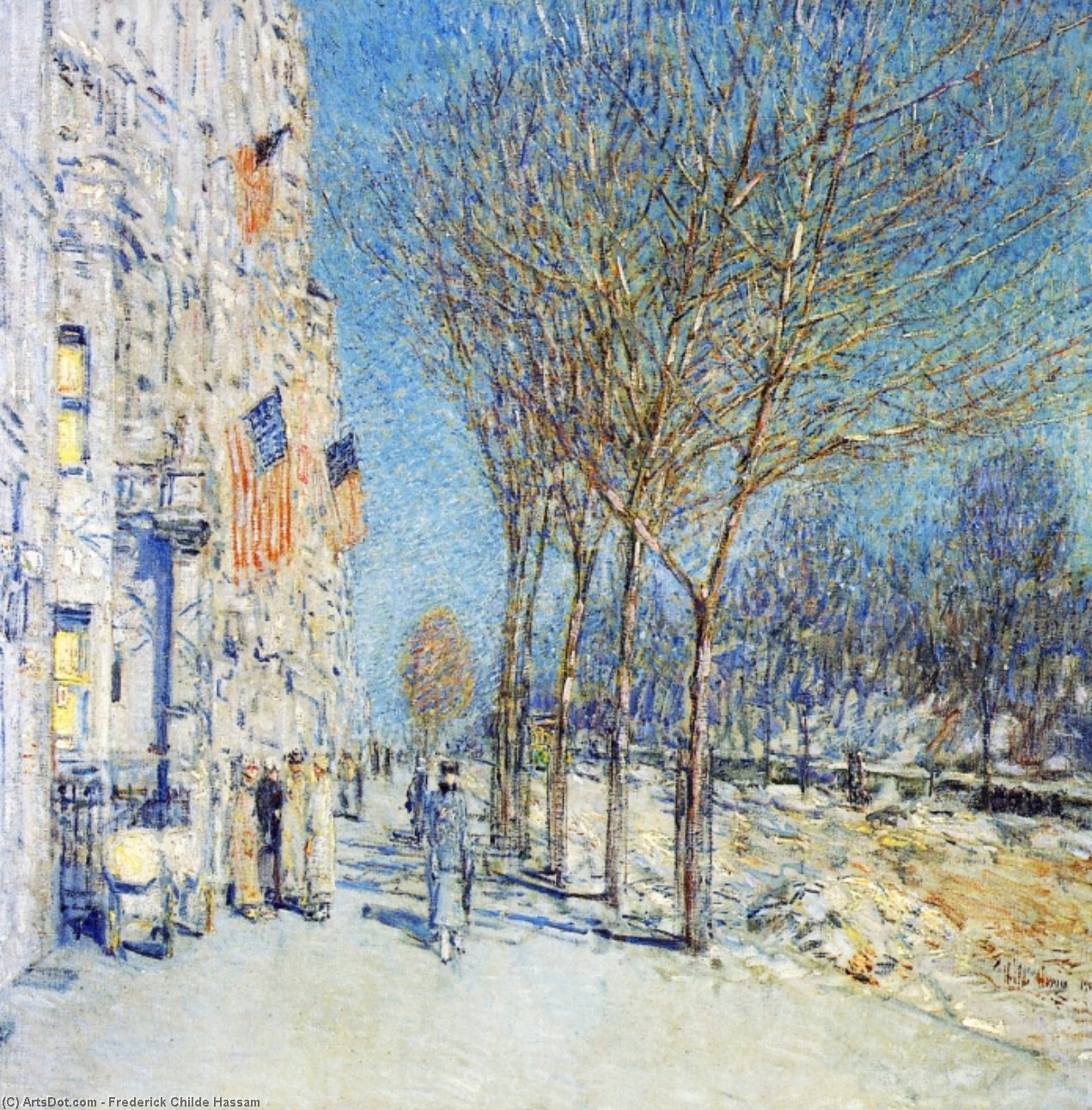 Wikioo.org - The Encyclopedia of Fine Arts - Painting, Artwork by Frederick Childe Hassam - New York Landscape