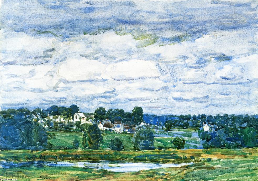 Wikioo.org - The Encyclopedia of Fine Arts - Painting, Artwork by Frederick Childe Hassam - Newfields, New Hampshire 1