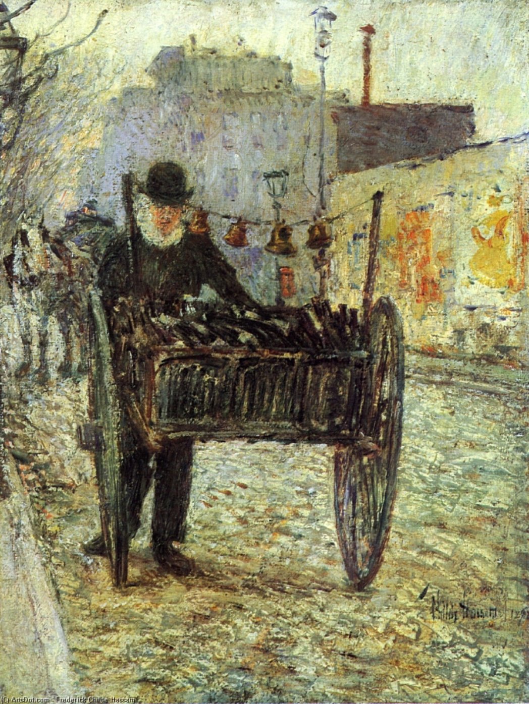 Wikioo.org - The Encyclopedia of Fine Arts - Painting, Artwork by Frederick Childe Hassam - Old Bottle Man