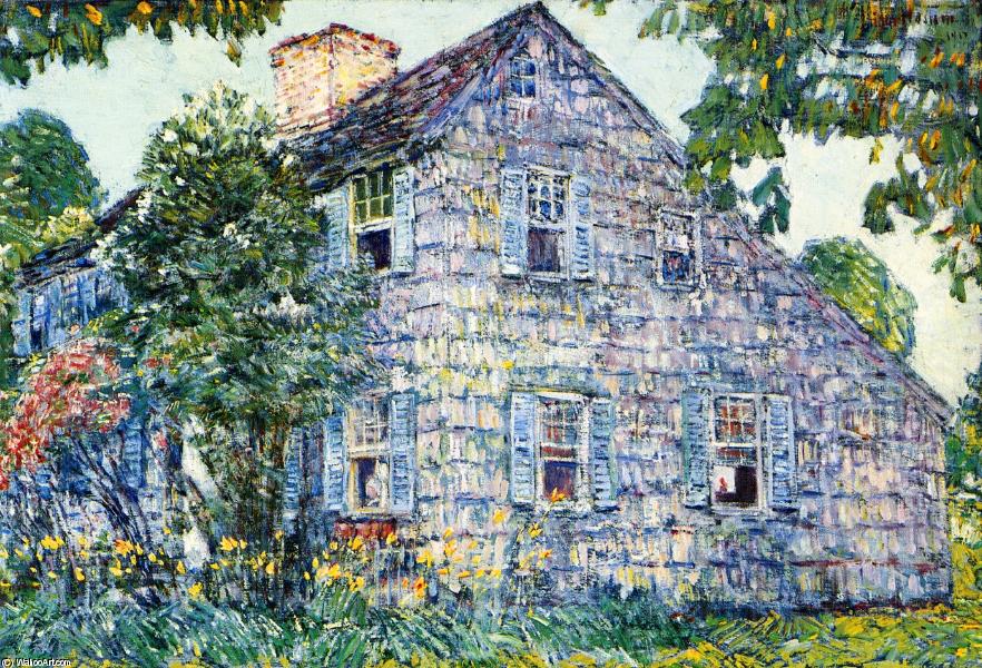 Wikioo.org – La Enciclopedia de las Bellas Artes - Pintura, Obras de arte de Frederick Childe Hassam - Old House, East Hampton