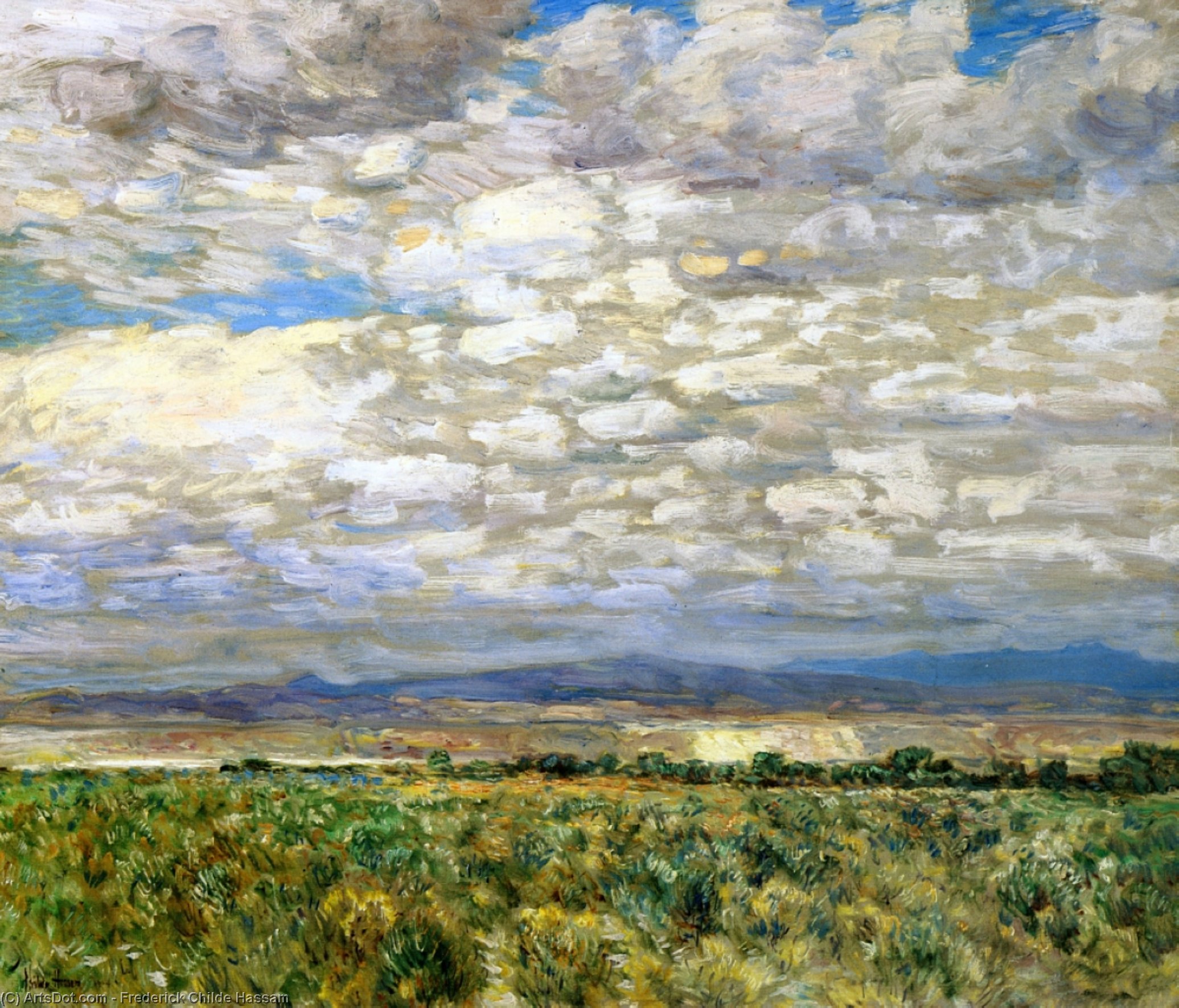 Wikioo.org - The Encyclopedia of Fine Arts - Painting, Artwork by Frederick Childe Hassam - On the Snake River, Oregon