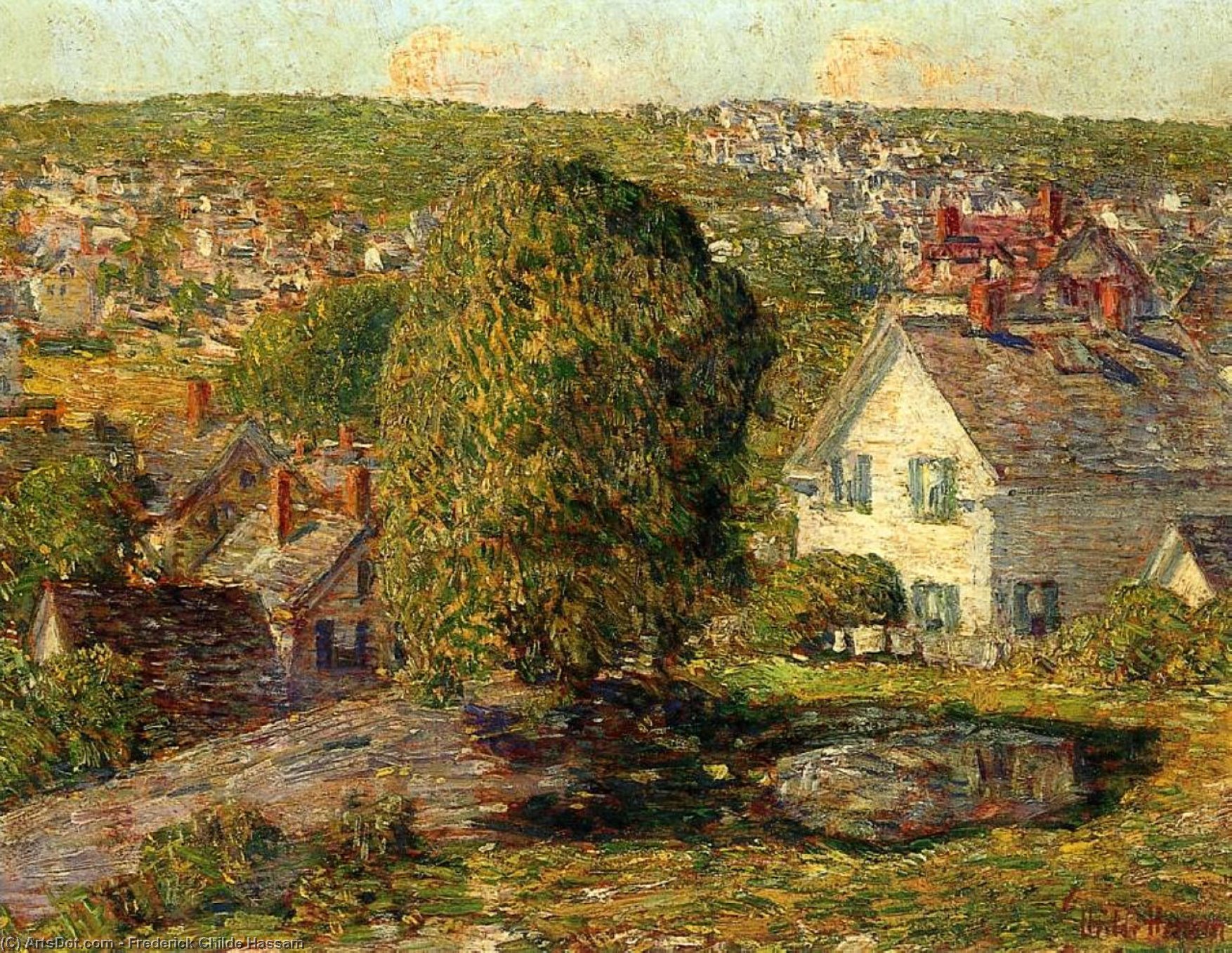 Wikioo.org - The Encyclopedia of Fine Arts - Painting, Artwork by Frederick Childe Hassam - Outskirts of East Gloucester