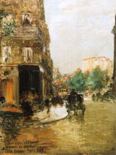 Wikioo.org - The Encyclopedia of Fine Arts - Painting, Artwork by Frederick Childe Hassam - Paris Street Scene