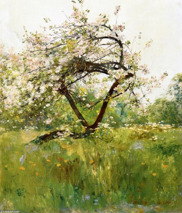WikiOO.org - Encyclopedia of Fine Arts - Maľba, Artwork Frederick Childe Hassam - Peach Blossoms - Villiers-le-Bel