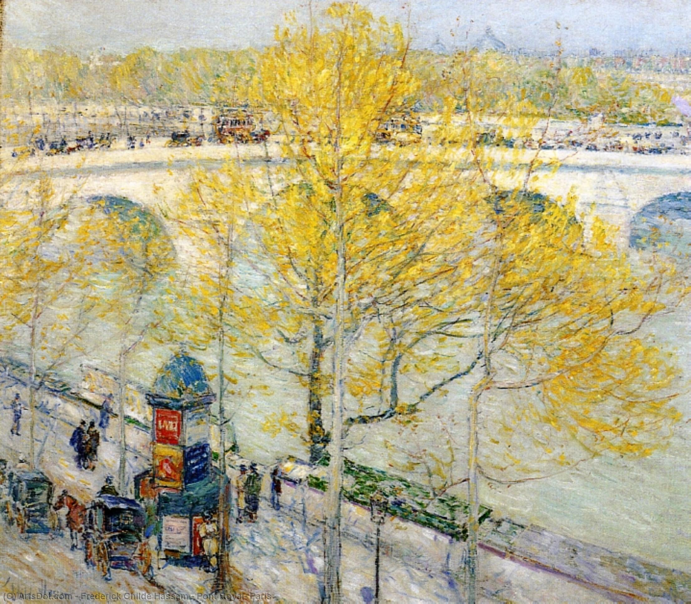 Wikioo.org - The Encyclopedia of Fine Arts - Painting, Artwork by Frederick Childe Hassam - Pont Royal, Paris