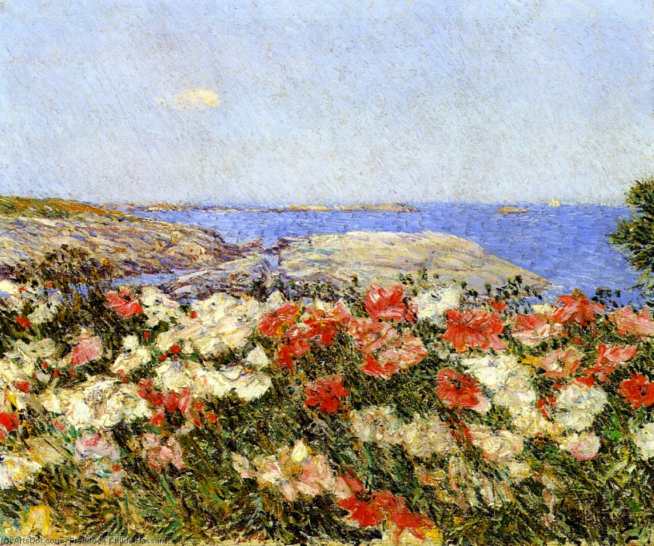 WikiOO.org - Encyclopedia of Fine Arts - Malba, Artwork Frederick Childe Hassam - Poppies on the Isles of Shoals