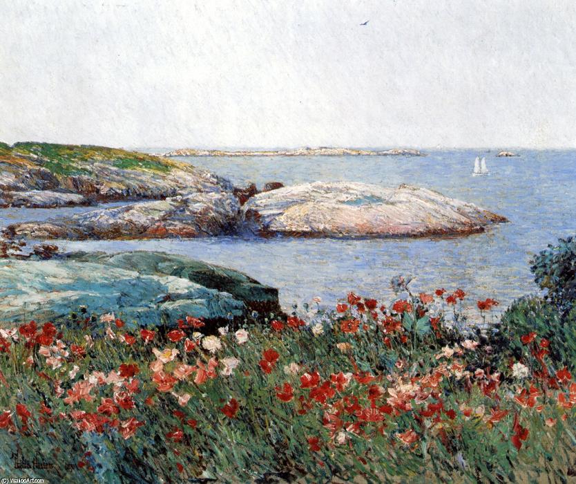 WikiOO.org - 백과 사전 - 회화, 삽화 Frederick Childe Hassam - Poppies, Isles of Shoals 3