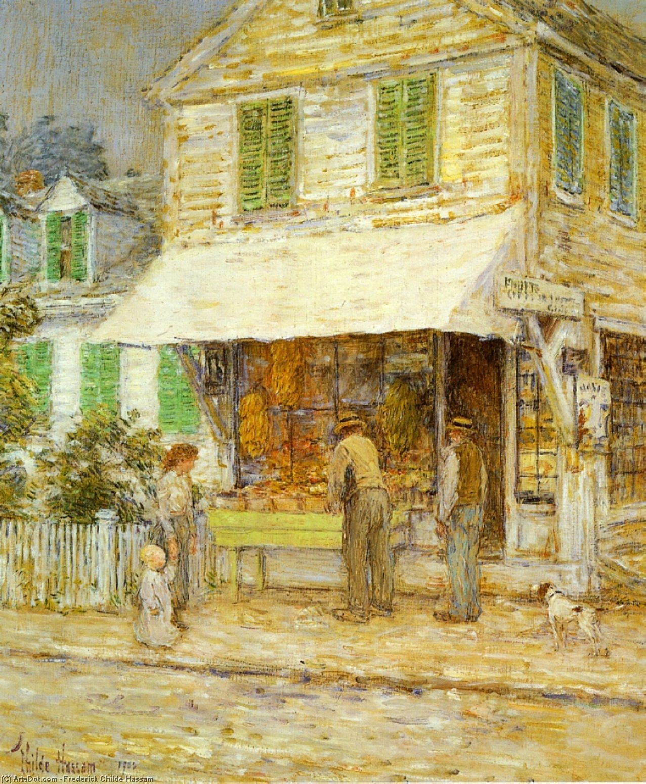 Wikioo.org - The Encyclopedia of Fine Arts - Painting, Artwork by Frederick Childe Hassam - Provincetown Grocery Store