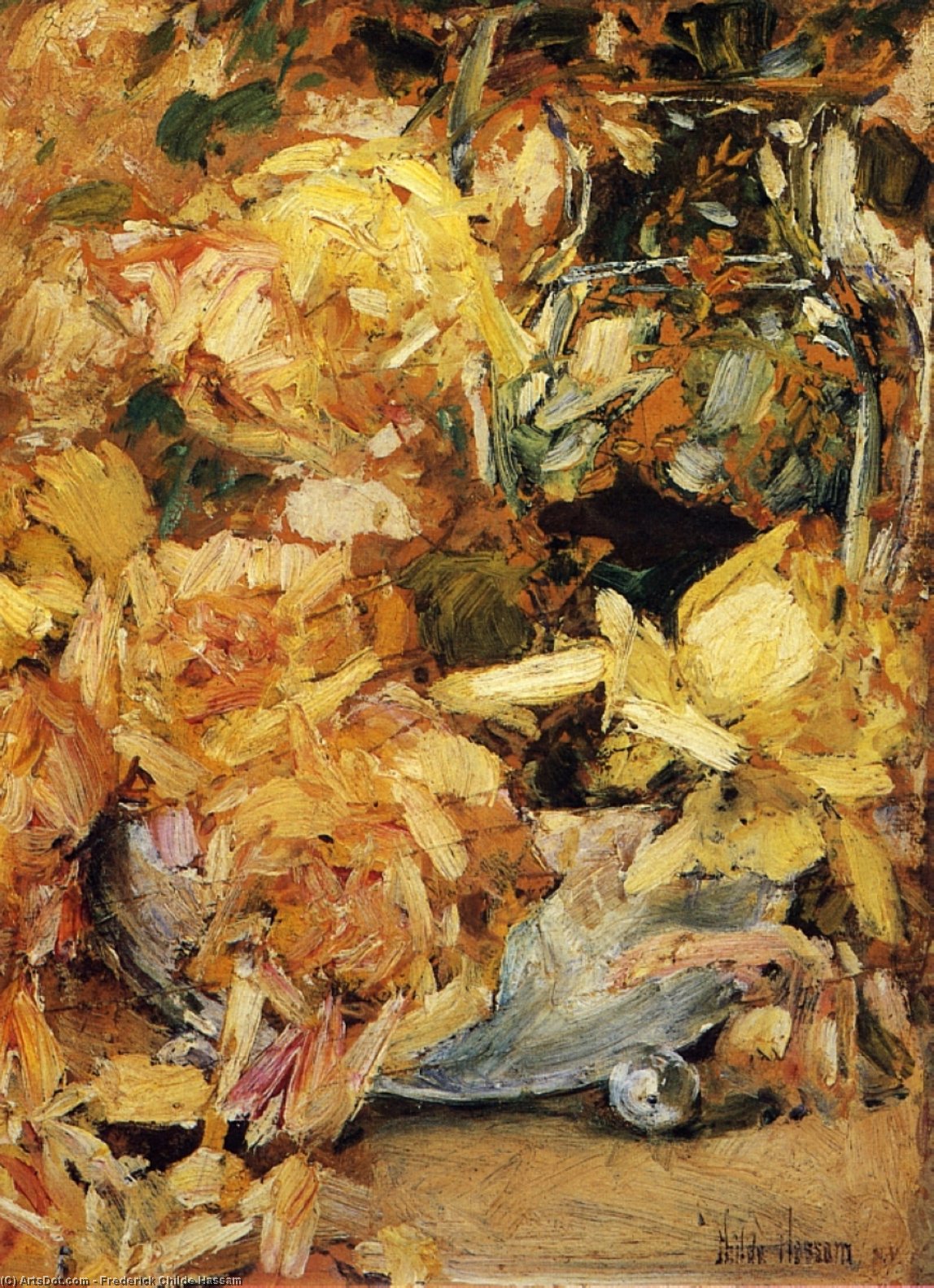 WikiOO.org - Encyclopedia of Fine Arts - Maľba, Artwork Frederick Childe Hassam - Roses