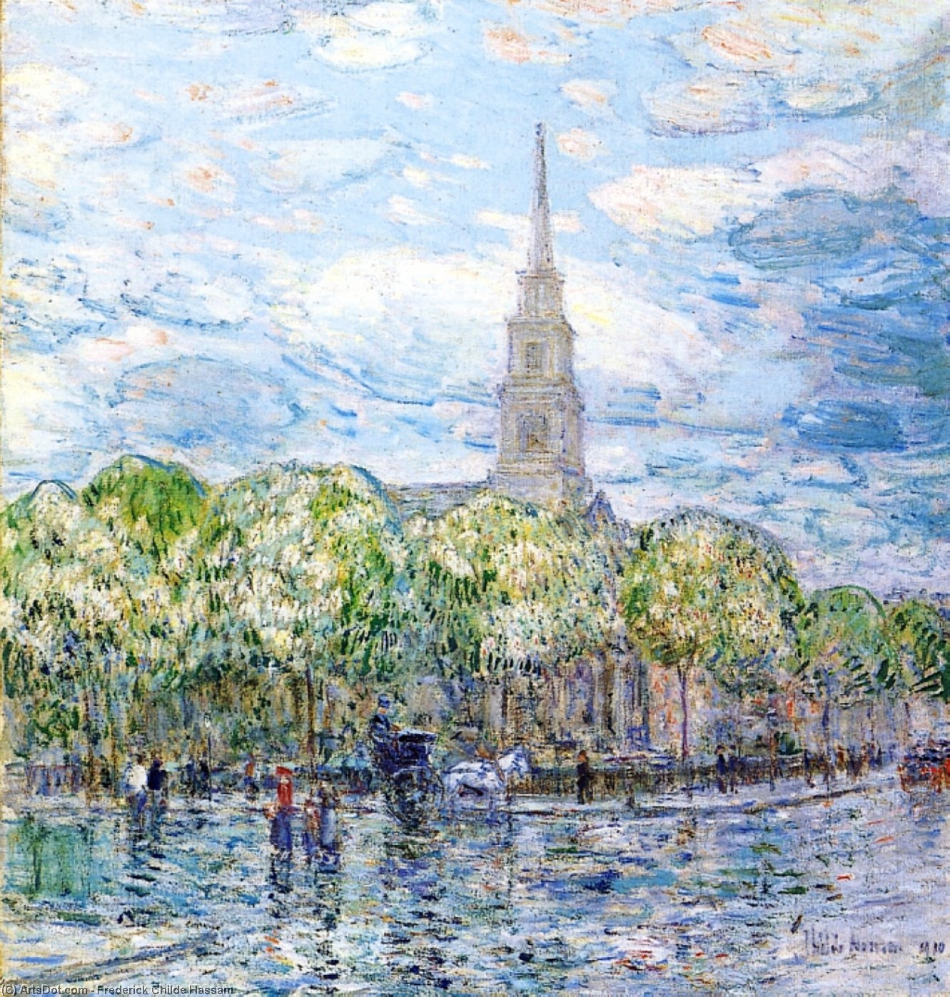 Wikioo.org - The Encyclopedia of Fine Arts - Painting, Artwork by Frederick Childe Hassam - Saint Mark's in the Bowery