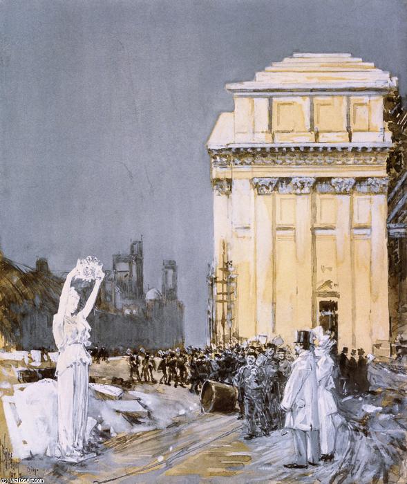 Wikioo.org - The Encyclopedia of Fine Arts - Painting, Artwork by Frederick Childe Hassam - Scene at the World's Columbian Exposition, Chicago, Illinois