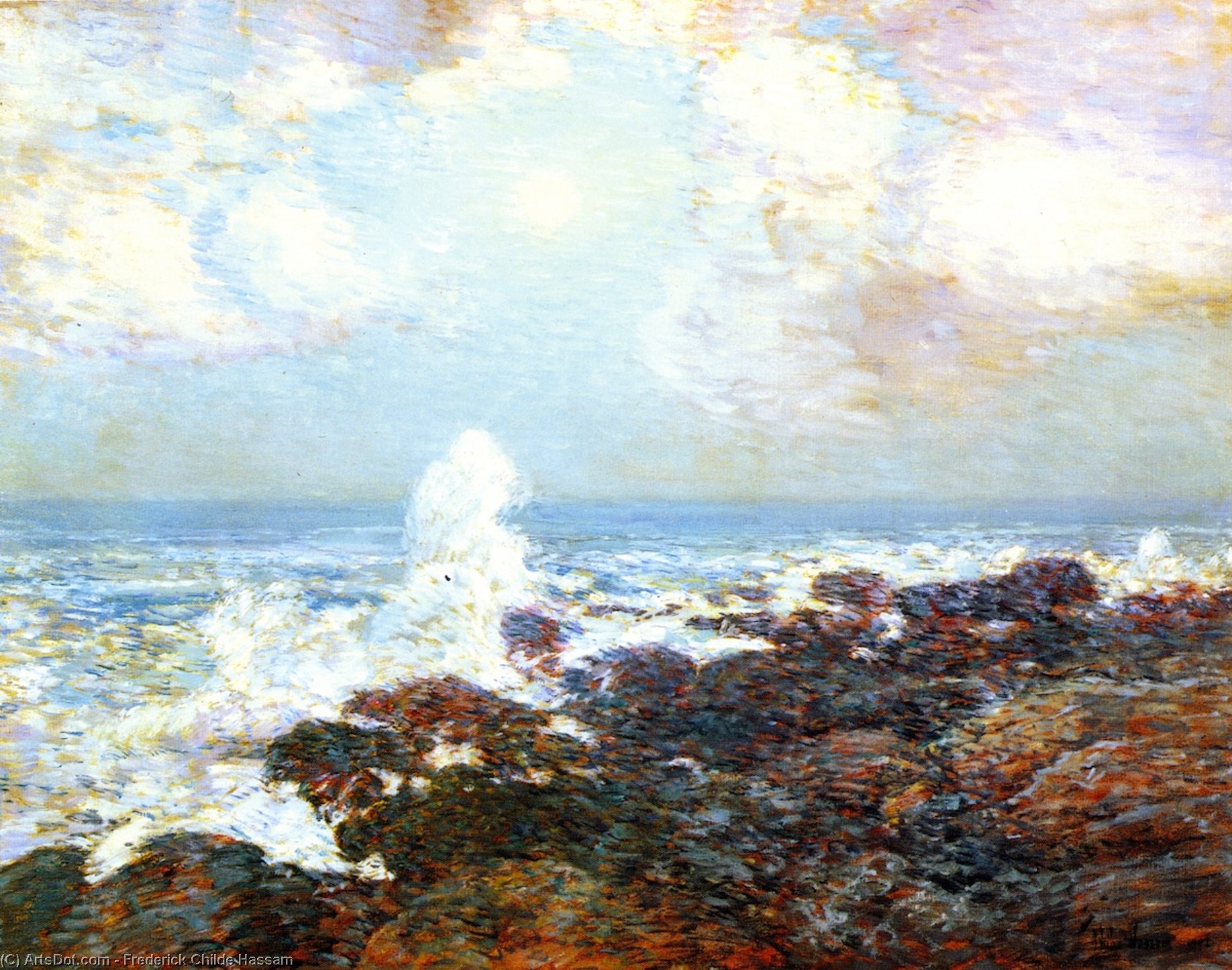 Wikioo.org - สารานุกรมวิจิตรศิลป์ - จิตรกรรม Frederick Childe Hassam - Seascape - Isles of Shoals