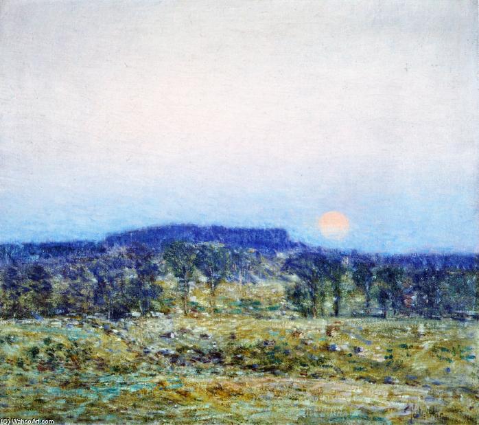 Wikioo.org - The Encyclopedia of Fine Arts - Painting, Artwork by Frederick Childe Hassam - September Moonrise