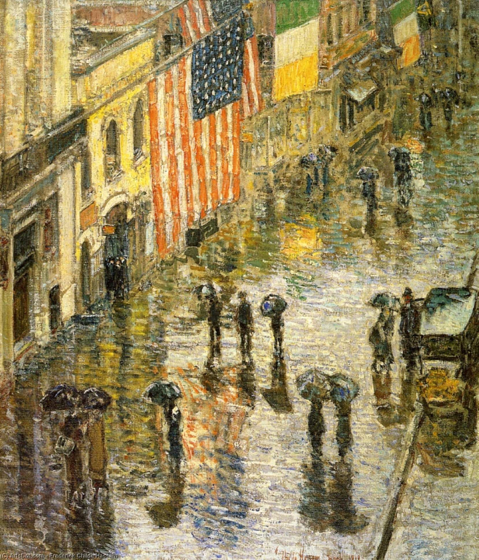 WikiOO.org - אנציקלופדיה לאמנויות יפות - ציור, יצירות אמנות Frederick Childe Hassam - St. Patrick's Day, 1919