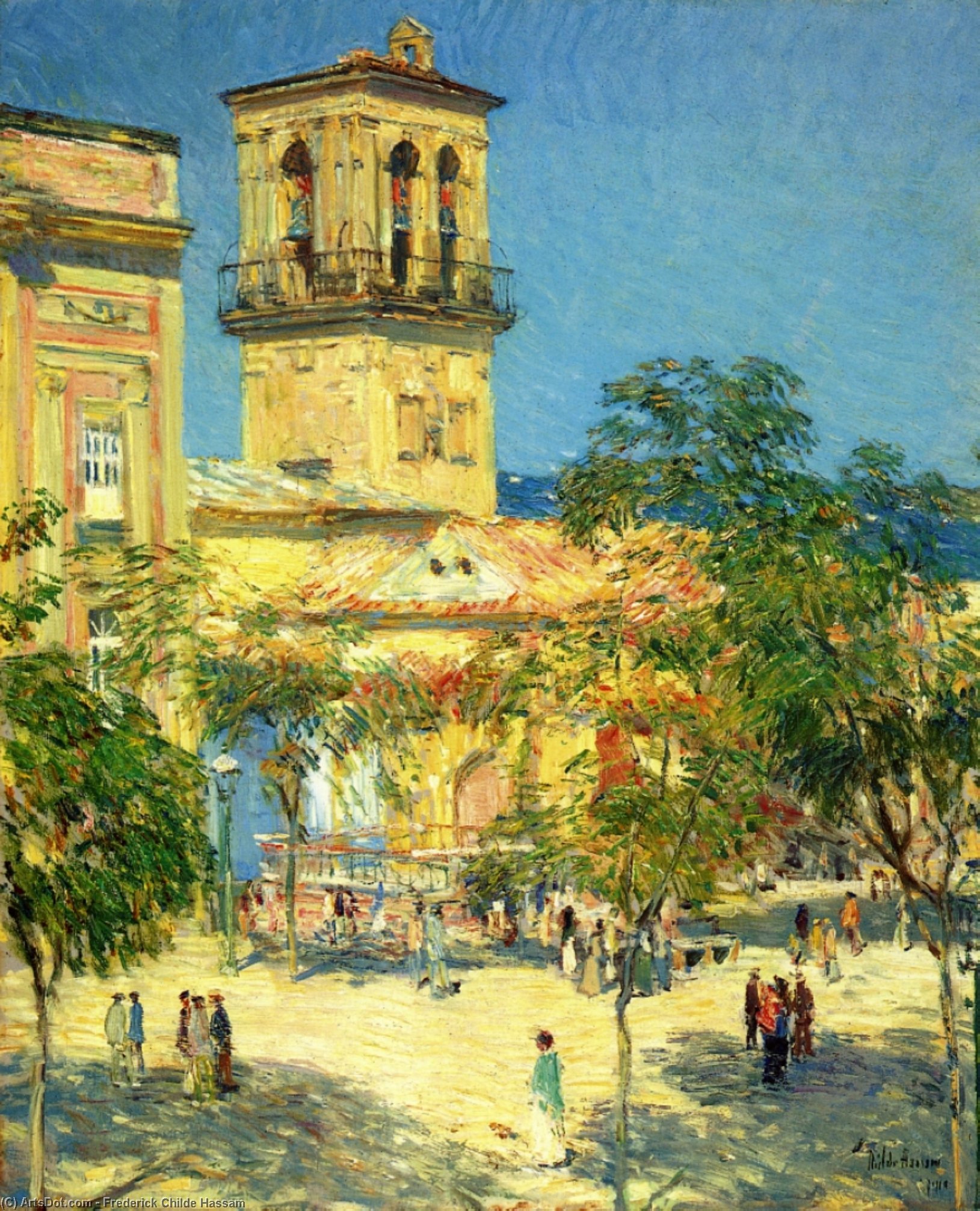 Wikioo.org - The Encyclopedia of Fine Arts - Painting, Artwork by Frederick Childe Hassam - Street of the Great Captain, Cordoba