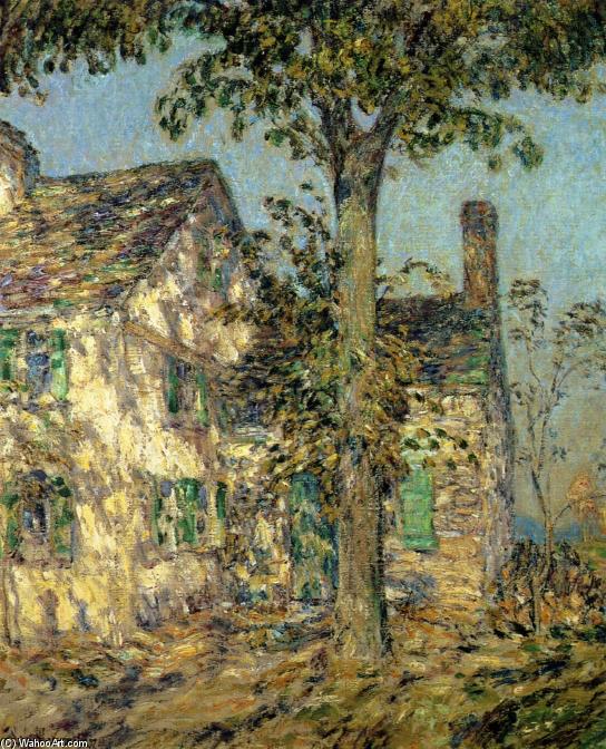 Wikioo.org - The Encyclopedia of Fine Arts - Painting, Artwork by Frederick Childe Hassam - Sunlight on an Old House, Putnam