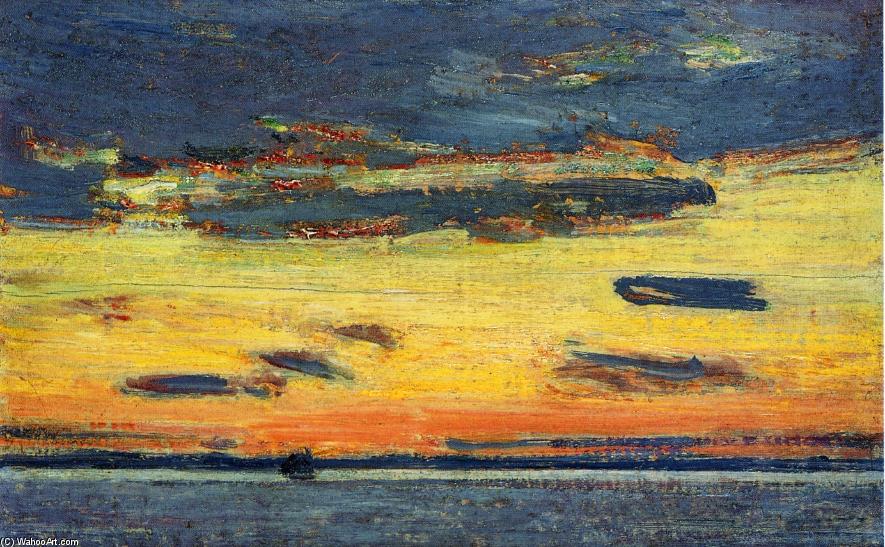 WikiOO.org - Εγκυκλοπαίδεια Καλών Τεχνών - Ζωγραφική, έργα τέχνης Frederick Childe Hassam - Sunset on the Sea