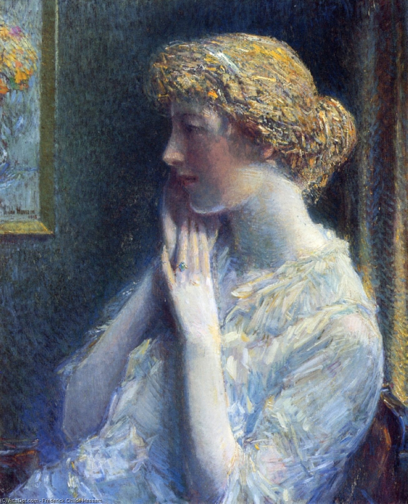 Wikioo.org - The Encyclopedia of Fine Arts - Painting, Artwork by Frederick Childe Hassam - The Ash Blond