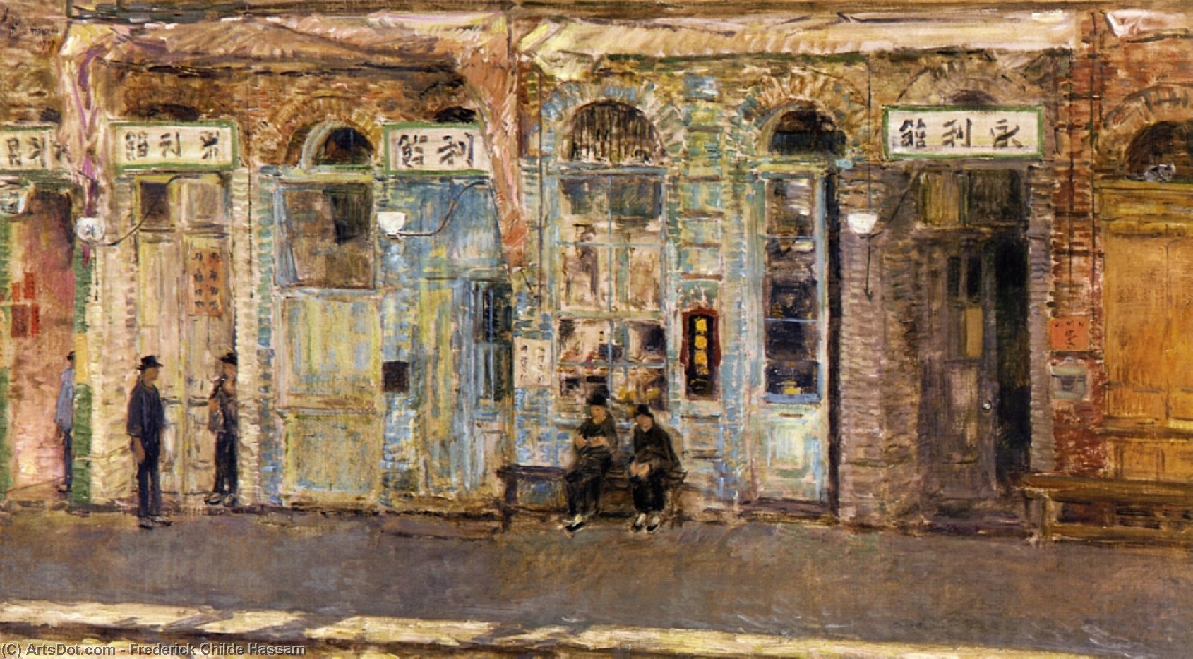 Wikioo.org - The Encyclopedia of Fine Arts - Painting, Artwork by Frederick Childe Hassam - The Chinese Merchants