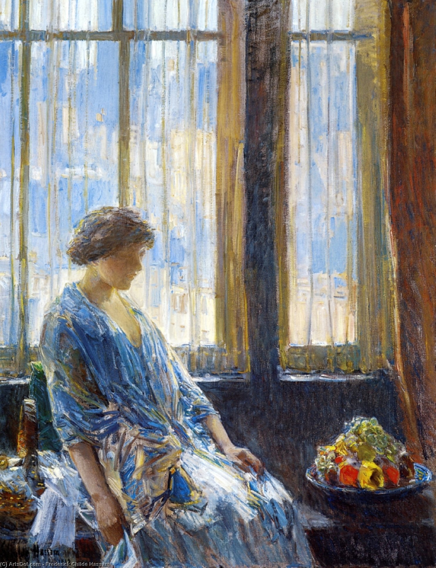 Wikioo.org - The Encyclopedia of Fine Arts - Painting, Artwork by Frederick Childe Hassam - The New York Window