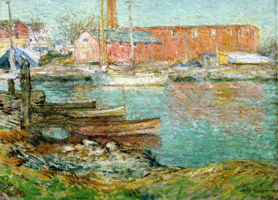 WikiOO.org - Encyclopedia of Fine Arts - Lukisan, Artwork Frederick Childe Hassam - The Red Mill, Cos Cob
