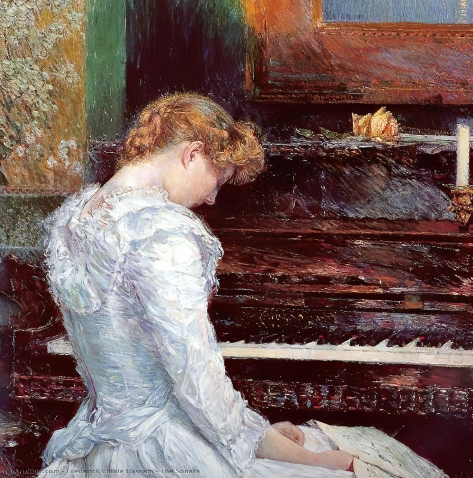 Wikioo.org - The Encyclopedia of Fine Arts - Painting, Artwork by Frederick Childe Hassam - The Sonata