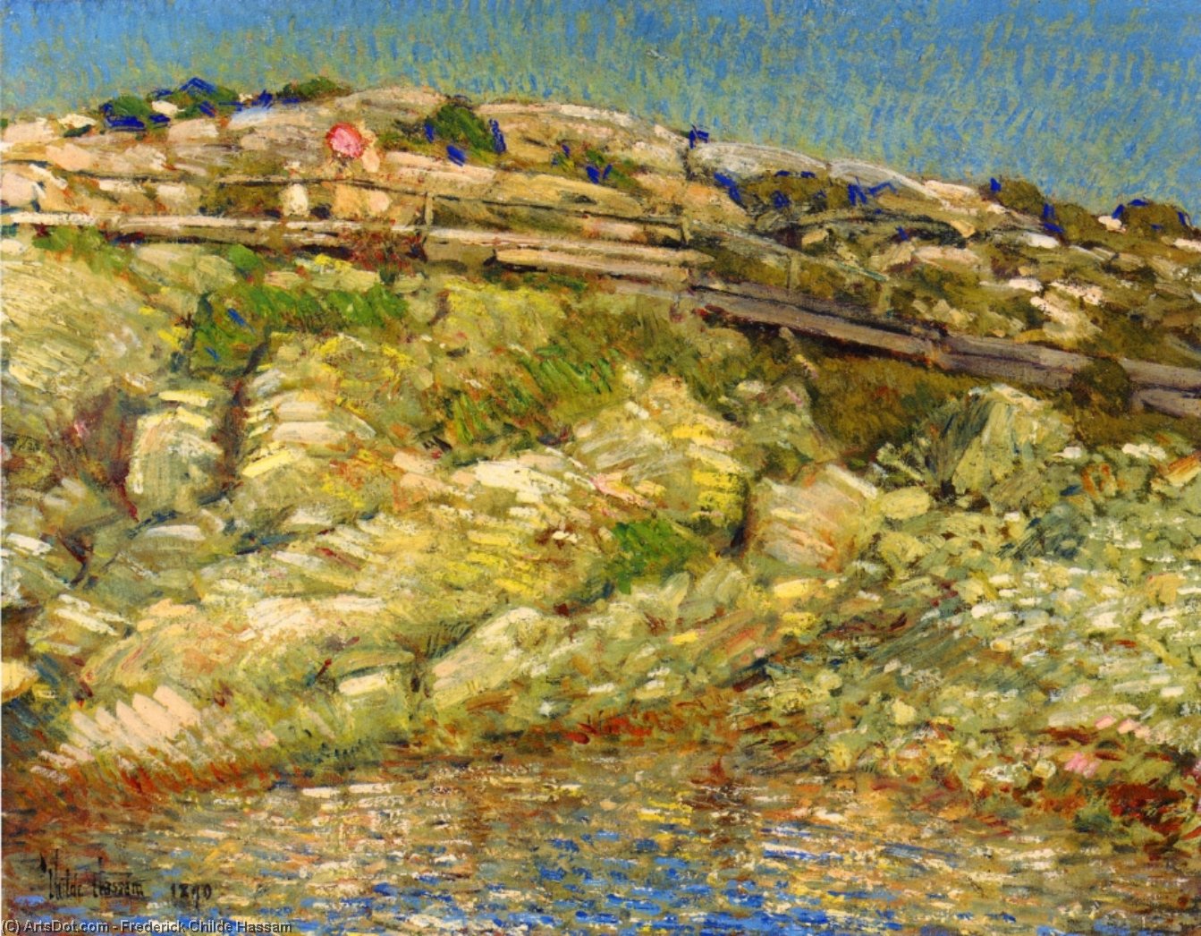 Wikioo.org - The Encyclopedia of Fine Arts - Painting, Artwork by Frederick Childe Hassam - Walk Around the Island