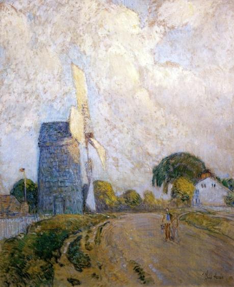 WikiOO.org - Enciklopedija dailės - Tapyba, meno kuriniai Frederick Childe Hassam - Windmill at Sundown, East Hampton