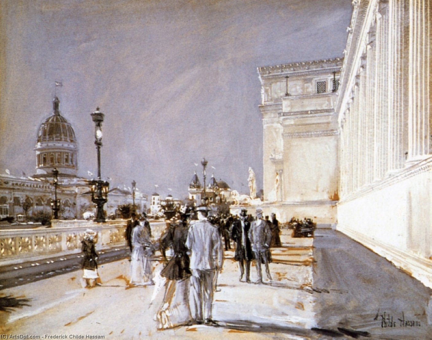 Wikioo.org - The Encyclopedia of Fine Arts - Painting, Artwork by Frederick Childe Hassam - World's Fair, Chicago