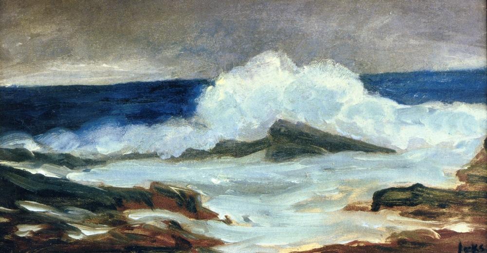 WikiOO.org - Encyclopedia of Fine Arts - Maleri, Artwork George Benjamin Luks - Breaking Surf