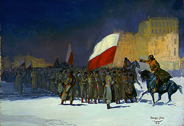 WikiOO.org - Encyclopedia of Fine Arts - Maľba, Artwork George Benjamin Luks - Czechoslovakian Army Entering Vladivostok, Siberia, in 1918