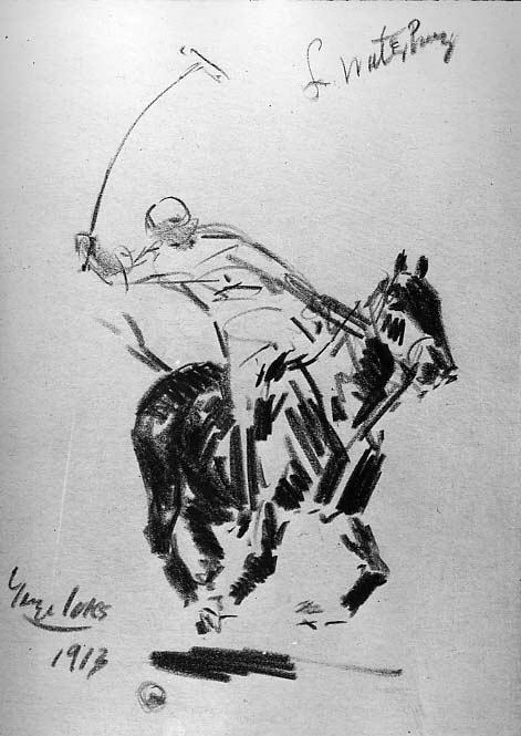 WikiOO.org - Encyclopedia of Fine Arts - Malba, Artwork George Benjamin Luks - L. Waterbury at Polo
