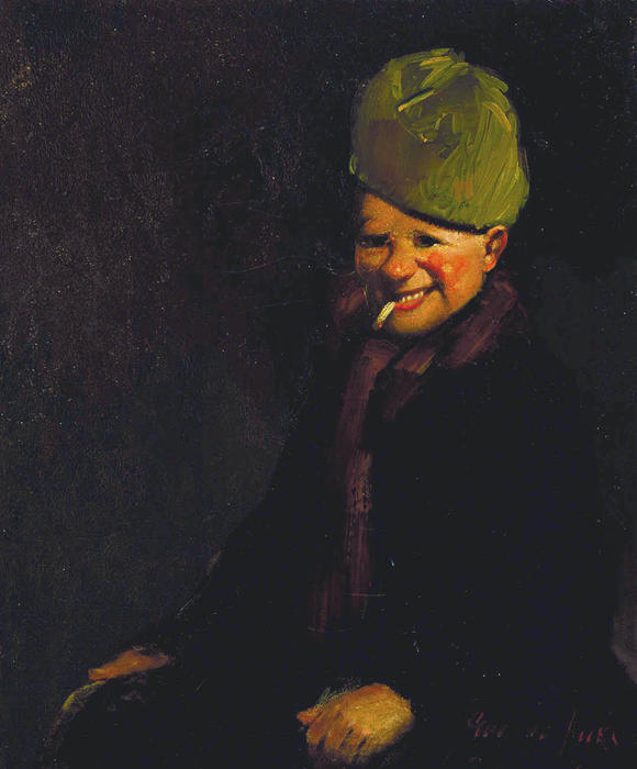 Wikioo.org - The Encyclopedia of Fine Arts - Painting, Artwork by George Benjamin Luks - New Year's Shooter