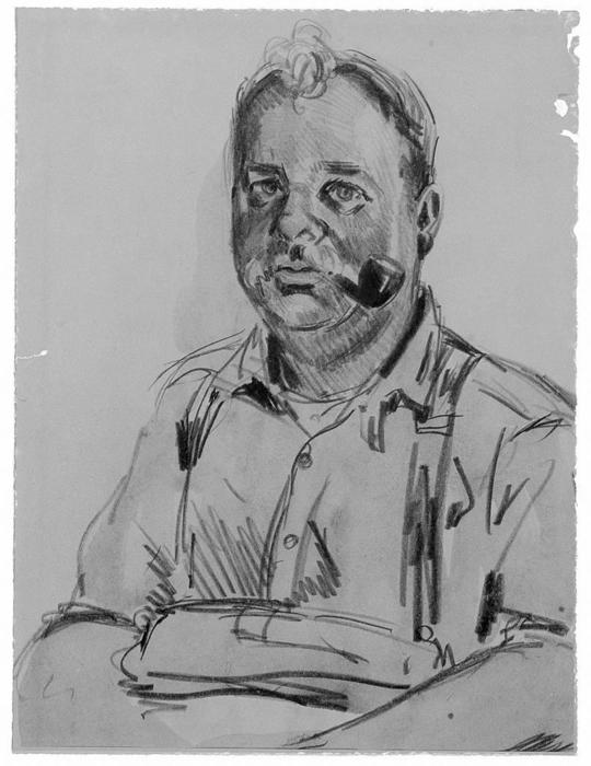 WikiOO.org - אנציקלופדיה לאמנויות יפות - ציור, יצירות אמנות George Benjamin Luks - Self-Portrait