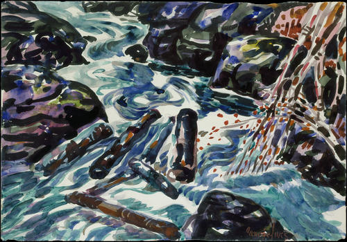 WikiOO.org - Enciclopedia of Fine Arts - Pictura, lucrări de artă George Benjamin Luks - The Brook, Nova Scotia