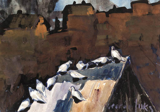 WikiOO.org - Enciclopedia of Fine Arts - Pictura, lucrări de artă George Benjamin Luks - The Dove Cote